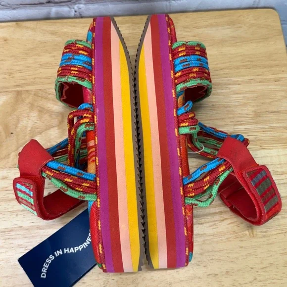 FARM RIO Tropical Platform Sandal NWT Sz 8 retail $230 - Picture 4 of 14